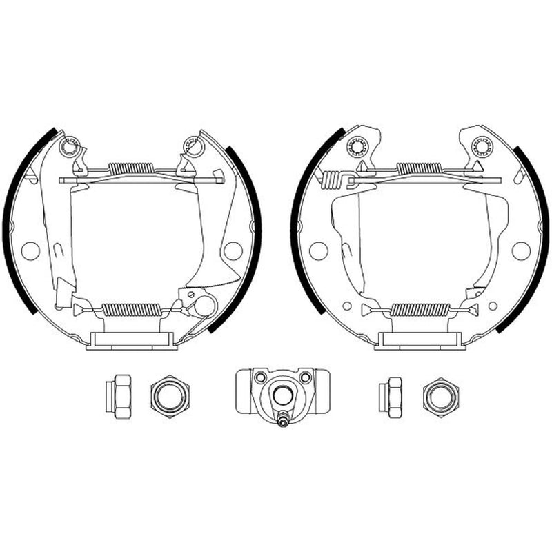 Mintex Brake Shoe Set Axle Kit fits Citroën Lna 1978-1986 0.6