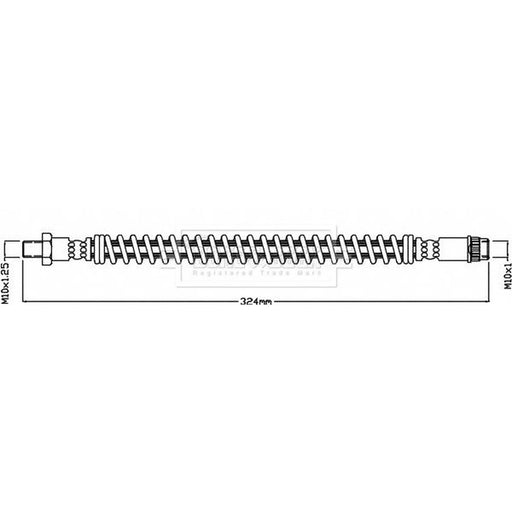 Borg & Beck Brake Hydraulic Hose Line Front Right BBH8662