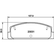Mintex Rear Brake Pad Set MDB1350