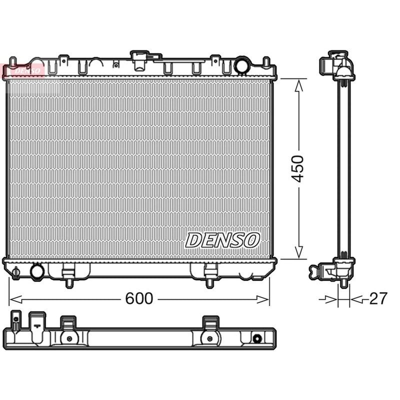 Denso Engine Radiator fits Nissan X-Trail I 2001-2013 2.2