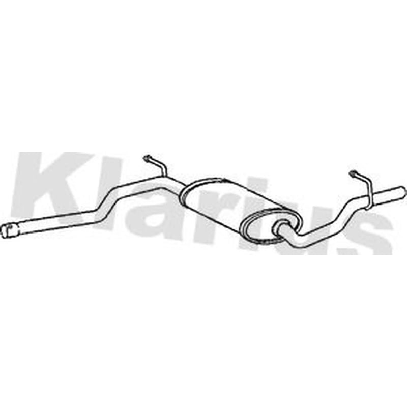 Klarius Box With Centre Pipe Centre fits Audi A4 B7 2004-2008 1.9 2.0