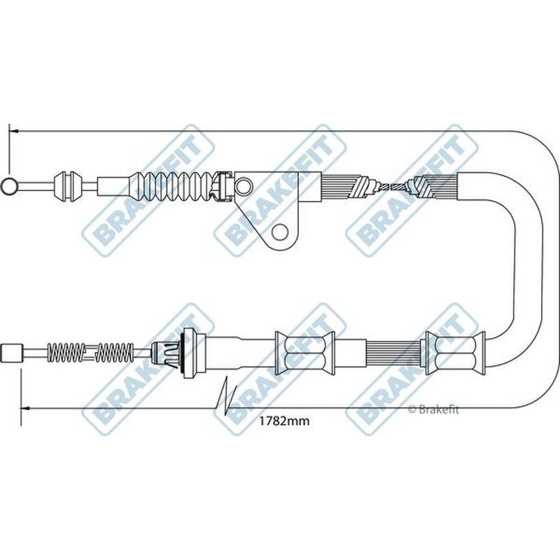 Apec Handbrake Cable Right Rear fits Toyota Avensis 1997-2003 1.6 1.8 2.0