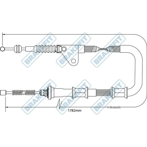 Apec Handbrake Cable Right Rear fits Toyota Avensis 1997-2003 1.6 1.8 2.0