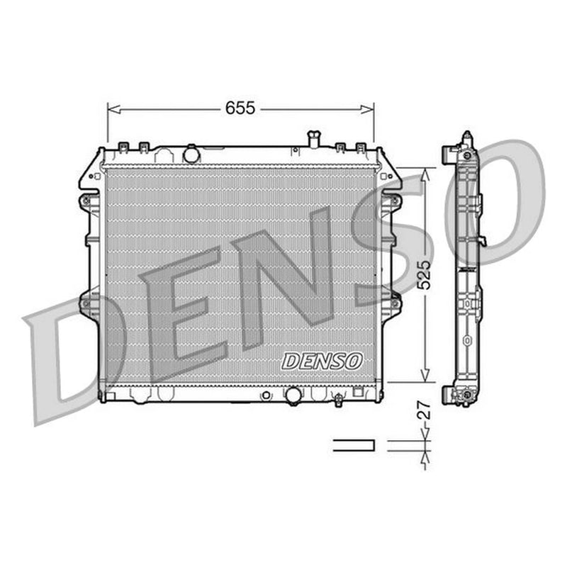 Denso Engine Radiator fits Toyota Hilux Vigo VII Pickup 2005-2015 2.5 3.0