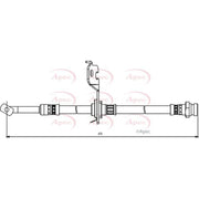 Apec Brake Hydraulic Hose Line Rear Left fits Kia Picanto I 2004-2011 1.0 1.1