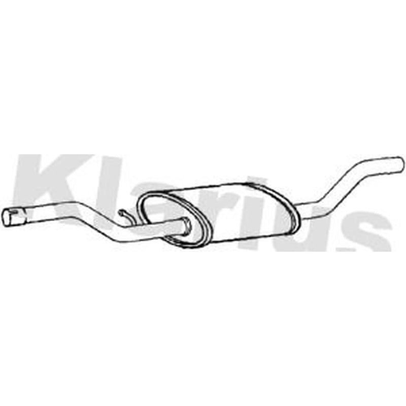 Klarius Box With Centre Pipe Centre fits Ford Focus III 2014-2020 1.5
