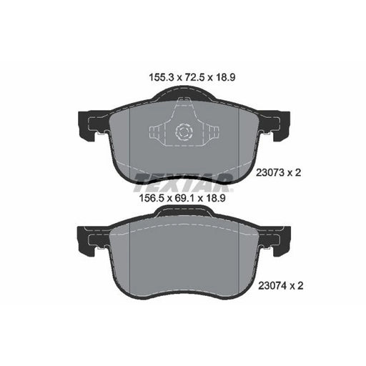 Textar Front Brake Pad Set 2307303
