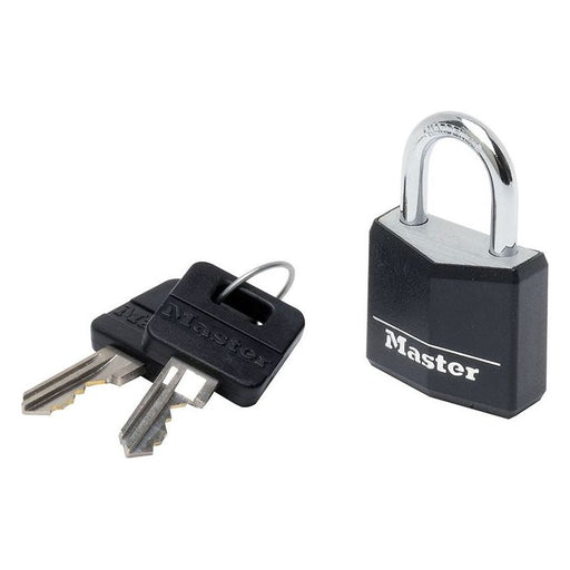Master Lock Aluminium Black Vinyl Cover 30mm Padlock 4-Pin Master Lock - Dynamic Drive
