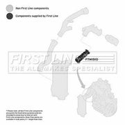 First Line Intercooler Turbo Charge Air Hose fits Ford C-Max II 2010-2019