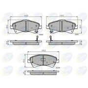 Comline Front & Rear Pads fits Toyota Verso 2009-2018 1.6 1.8 2.0