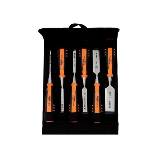 Bahco 424-P Bevel Edge Chisel Set 6 Piece in Pouch Bahco - NN4 Online