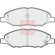 Apec Front Brake Pad Set fits Nissan Cube 2003-2008 1.4 1.5