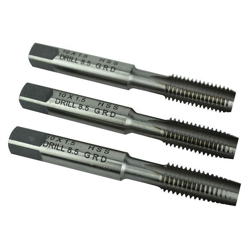 Faithfull HSS Straight Flute Tap Set M10 x 1.50, 3 Piece Faithfull - Dynamic Drive