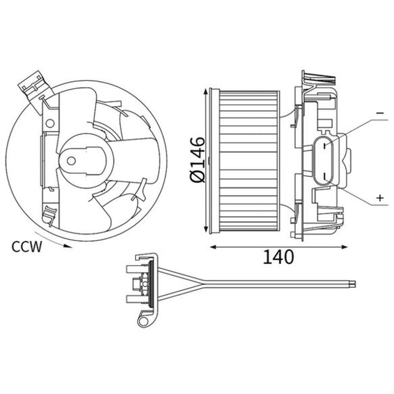 Mahle Heater Blower Fan fits Renault Grand Modus 2004-2013 1.2 1.4 1.5 1.6