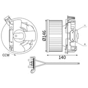 Mahle Heater Blower Fan AB 445 000S