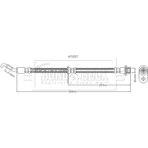 Borg & Beck Brake Hydraulic Hose Line Front Right BBH7768