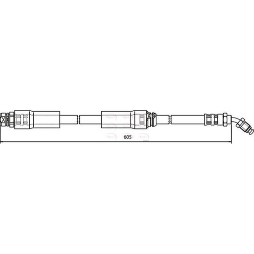 Apec Brake Hydraulic Hose Line Front Left fits VW Golf 2002-2005 3.2