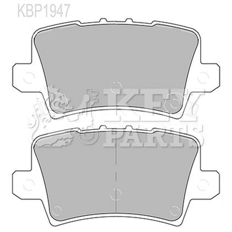 Key Parts Front & Rear Pads fits Honda Civic VIII 2005-2011 1.4 1.8 2.2