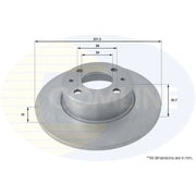 Comline Front & Rear Brake Discs & Pads fits Fiat Multipla 1999-2010 1.6 1.9