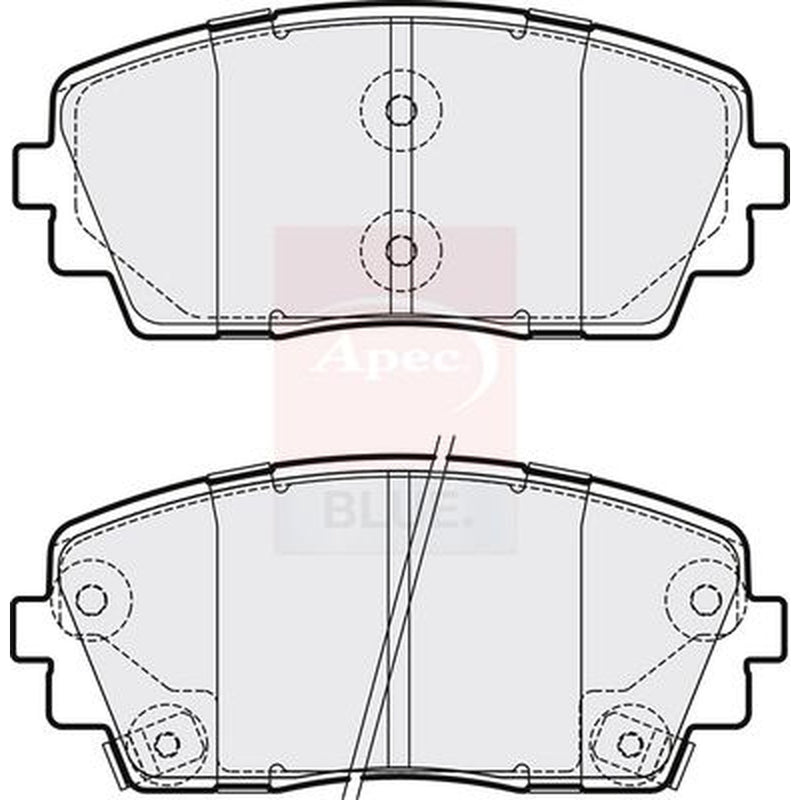 Apec Front & Rear Pads fits Kia Picanto II 2011-2017 1.0 1.2