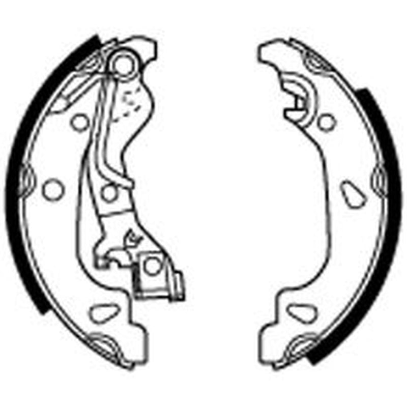 Abtex Brake Shoe Set Axle Kit fits Fiat Punto 1999-2012