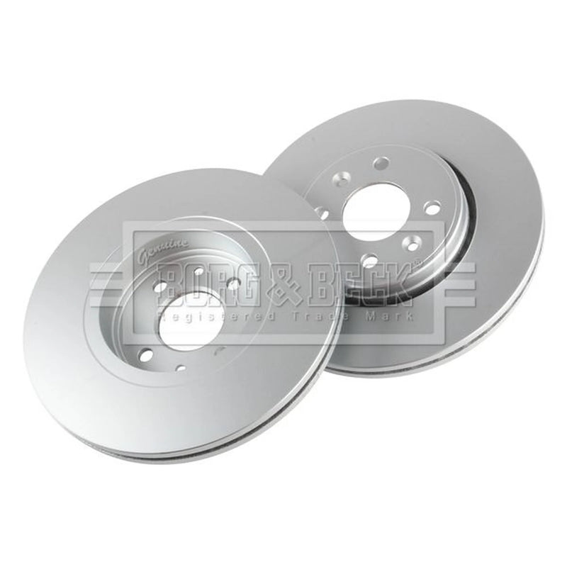 Borg & Beck Front Brake Vented Discs & Pads fits Renault Twingo II 2008-2014 1.6