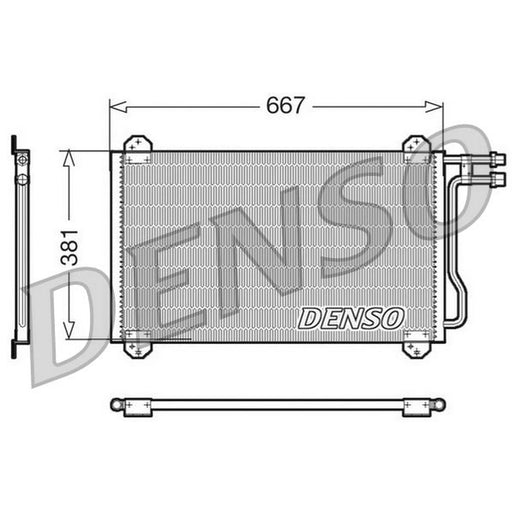 Denso Air Conditioning Condenser fits Mercedes-Benz Sprinter 2-T 1995-2006