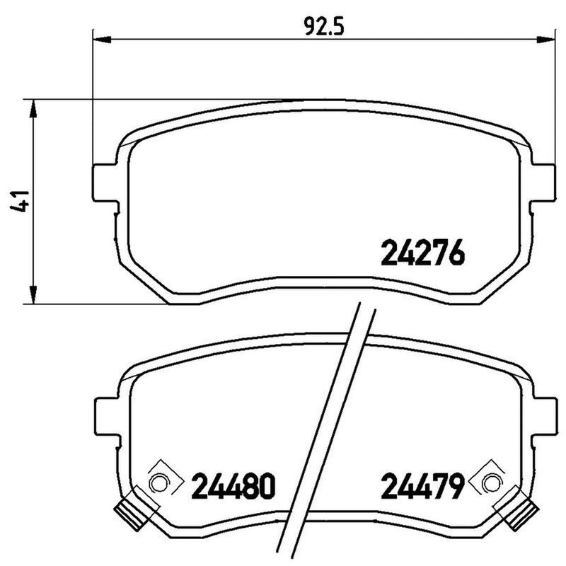 Brembo Front & Rear Pads fits Kia Picanto II 2011-2017 1.0 1.2