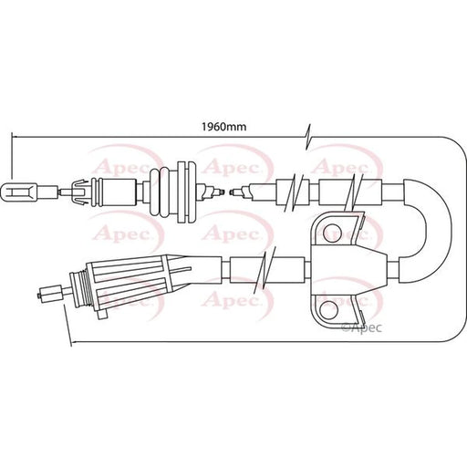 Apec Handbrake Cable Right Rear CAB1512