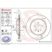 Brembo Steel Rear Brake Disc Hub Brake Discs 09.D552.23-x2