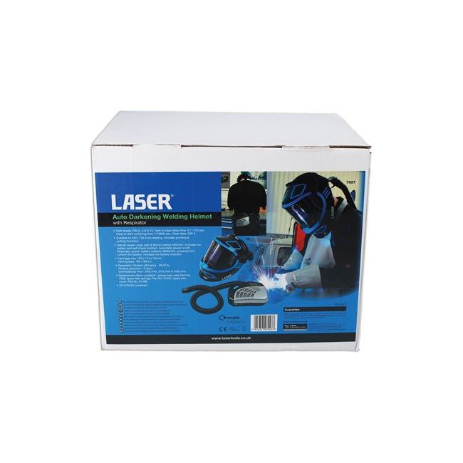 Laser Auto Darkening Welding Helmet with Respirator 7927 Laser - Dynamic Drive
