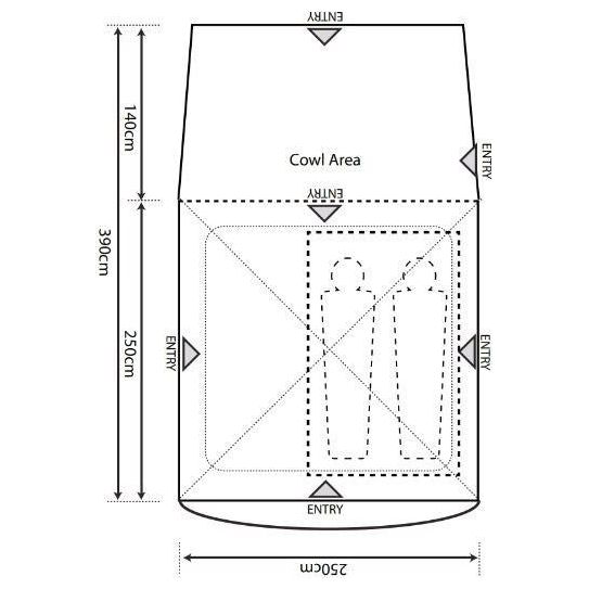 Outdoor Revolution Q Cayman T1 Tailgate Driveaway Awning Outdoor Revolution - Dynamic Drive
