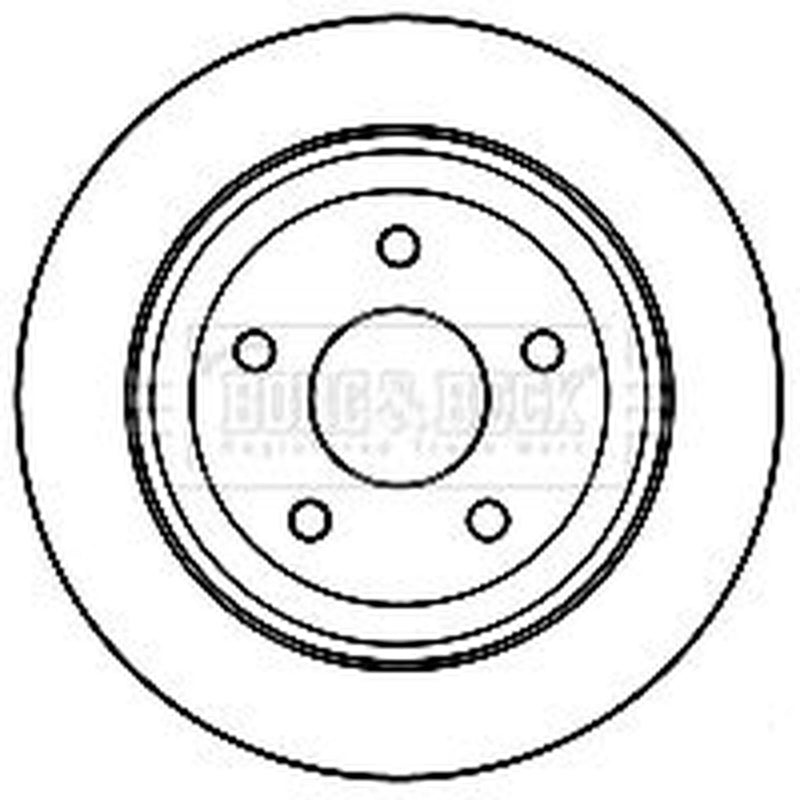 Borg & Beck Rear Brake Discs & Pads fits Jeep Wrangler III 2007-2011 2.8 3.6 3.8