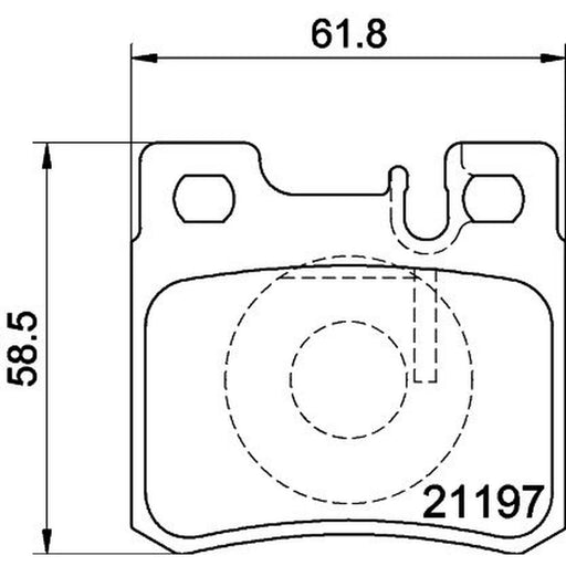 DON Rear Brake Pad Set fits Mercedes-Benz 124 1985-1993
