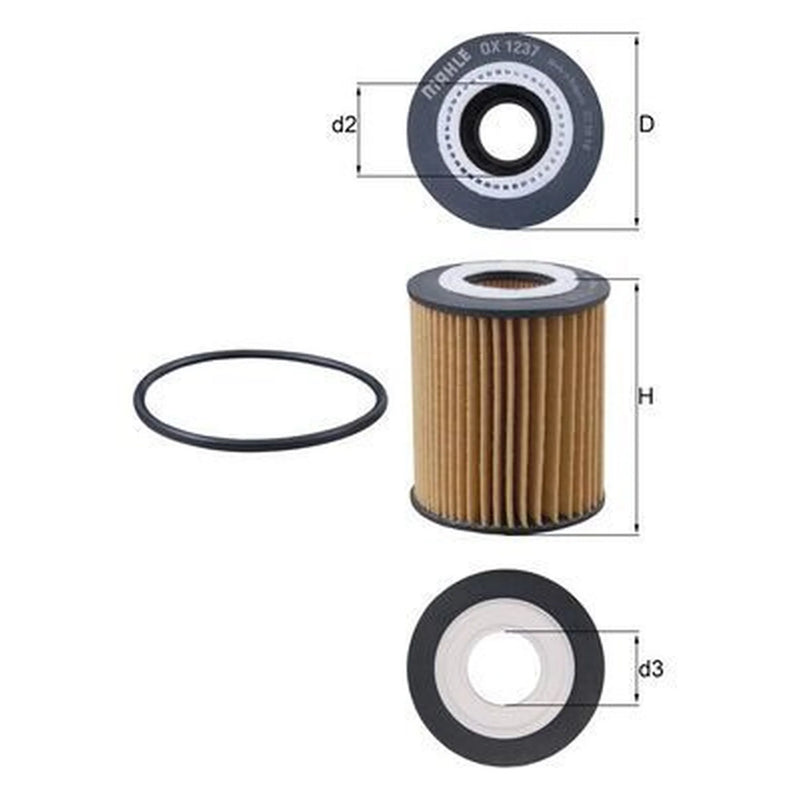 Mahle Engine Oil Filter OX 1237D