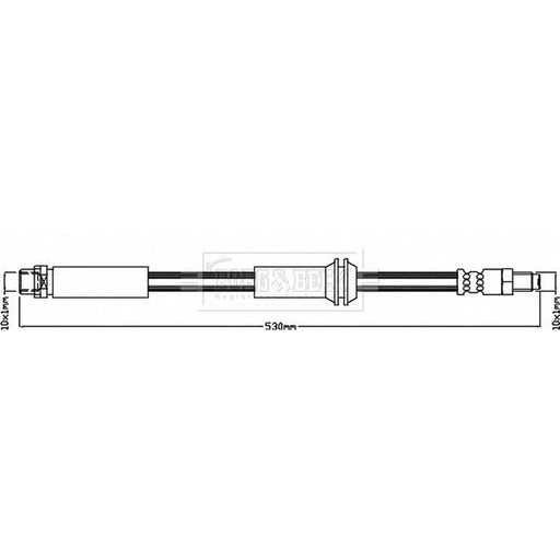 Borg & Beck Brake Hydraulic Hose Line Front Right BBH8333