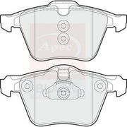 Apec Black Front Brake Pad Set fits Ford Galaxy 2010-2015 2.0