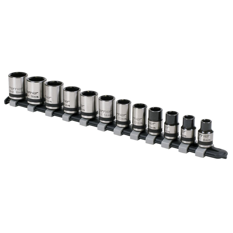 Sealey Premier Black Premier Black Lock-OnSocket Set 3/8"Sq Drive 12pc AK2741B Sealey Premier Black - Dynamic Drive