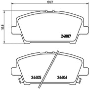 Brembo Front & Rear Pads fits Honda Civic VIII 2005-2011 1.4 1.8 2.2