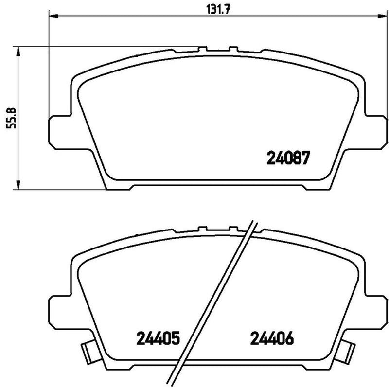 Brembo Front & Rear Pads fits Honda Civic VIII 2005-2011 1.4 1.8 2.2