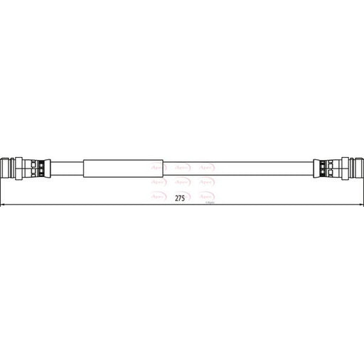 Apec Brake Hydraulic Hose Line Rear fits Audi Tt 2006-2014 1.8 2.0 2.5 3.2