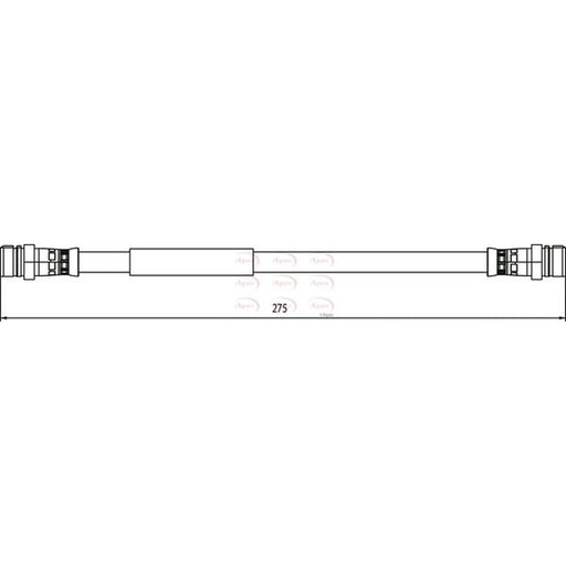 Apec Brake Hydraulic Hose Line Rear HOS3900