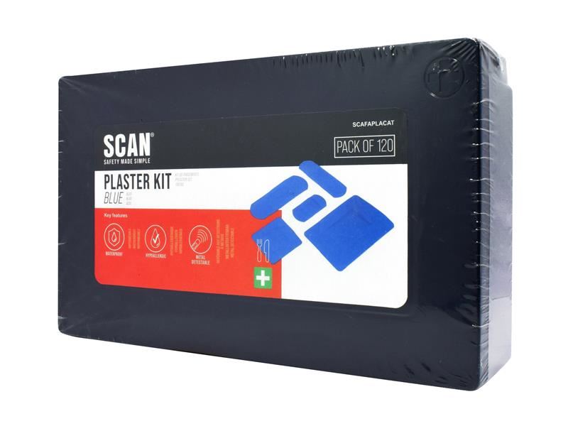 Scan Assorted Hypoallergenic Blue Plasters 120 Scan - Dynamic Drive