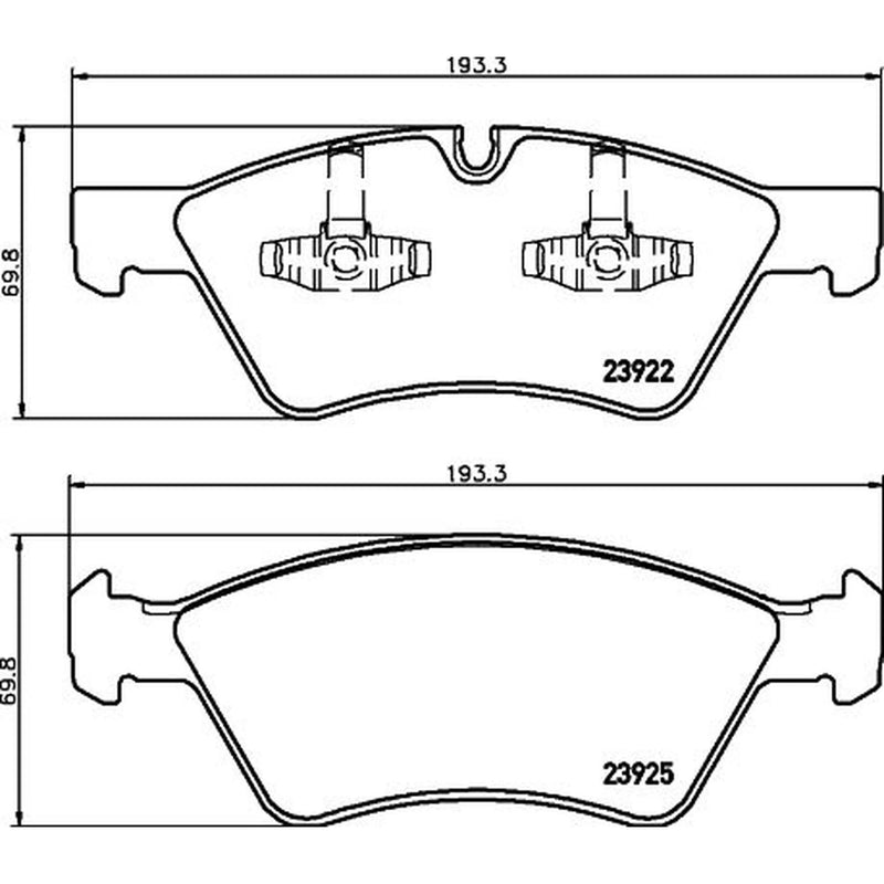 Mintex Front Brake Pad Set fits Mercedes-Benz E-Class 2003-2008