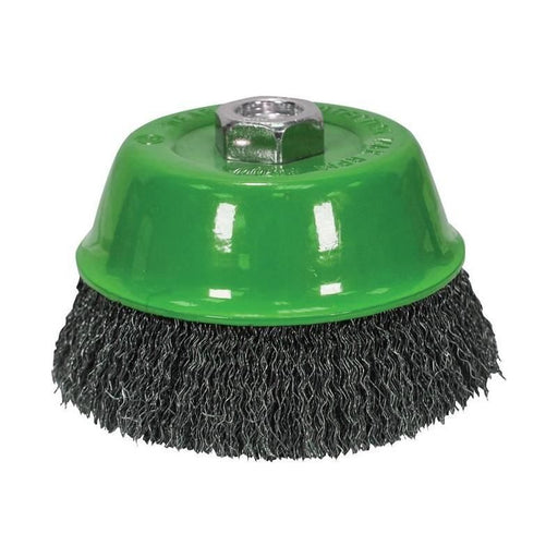 Faithfull Wire Cup Brush 100mm M14x2, 0.30mm Stainless Steel Wire Faithfull - Town Tools