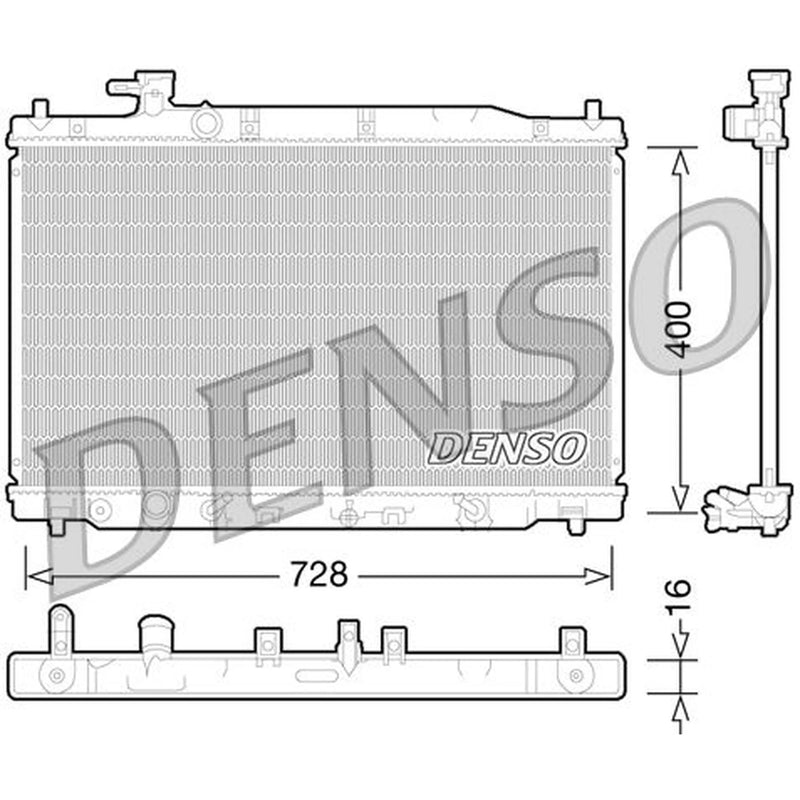 Denso Engine Radiator fits Honda Cr-V III 2006-2012 2.4