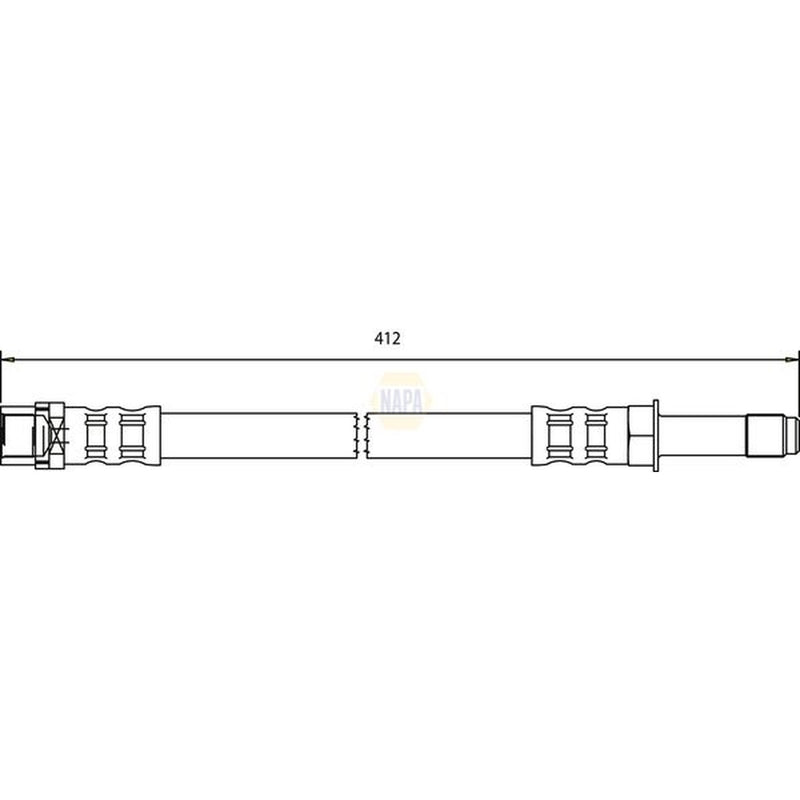 NAPA Brake Hydraulic Hose Line Front fits Mercedes-Benz Sprinter 2-T 1995-2006