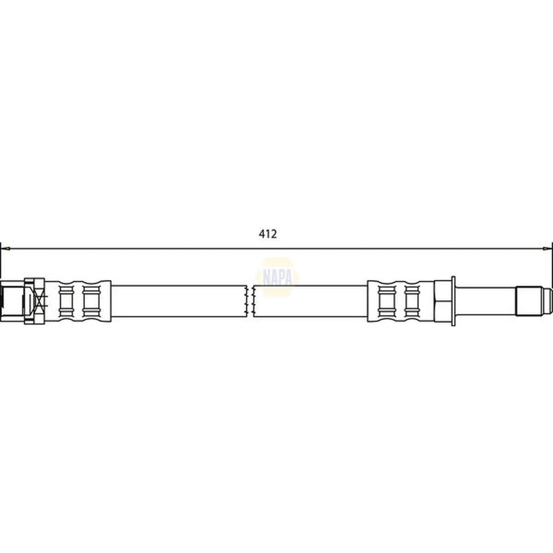 NAPA Brake Hydraulic Hose Line Front NBH1036