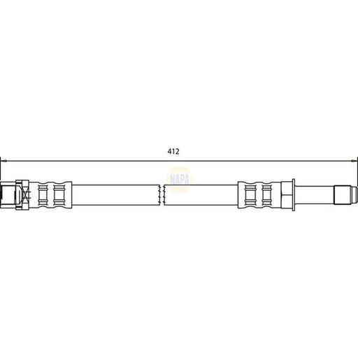 NAPA Brake Hydraulic Hose Line Front NBH1036