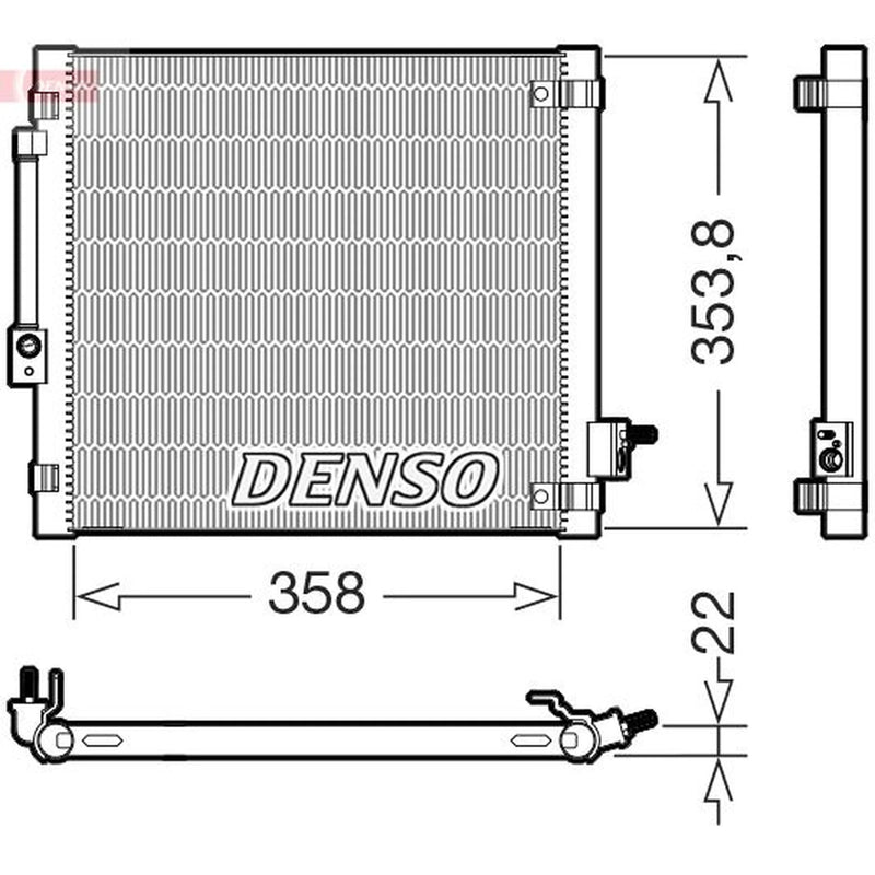 Denso Air Conditioning Condenser fits Tesla Model S 2012-2017